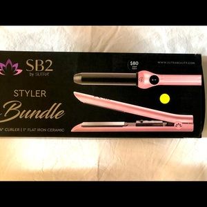 StyleSutra Beauty 2-Pc Style Set includes Flat Iron and Curling Wand - MSRP $80